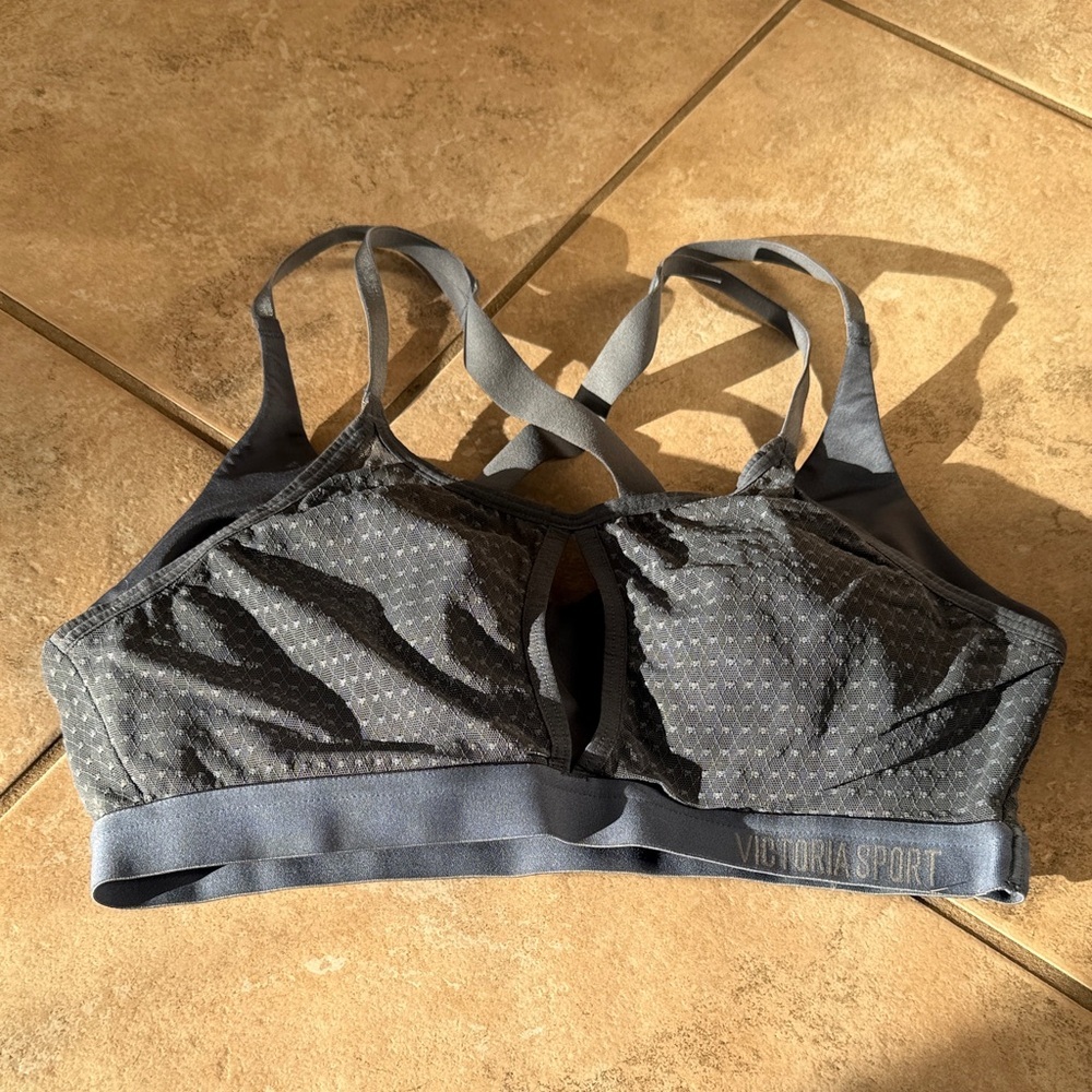 VSX Slate Gray/Blue Athletic Leggings Set with Bra & Tank - Picture 6 of 13